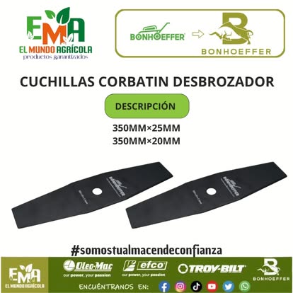 Cuchillas corbatín para desbrozadora