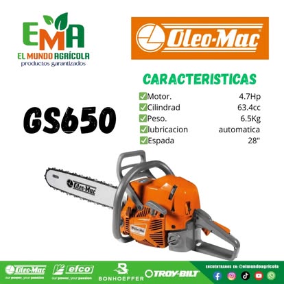 Motosierra Oleo-Mac GS650
