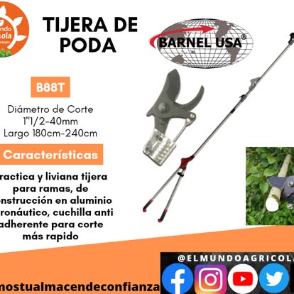 Tijera de poda Barnel B88T (180-240 cm)